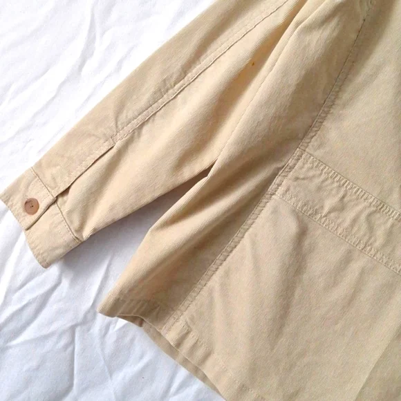 3/$20-Land's End Cotton Corduroy Jacket, Cream, Button Details, sz 6, NWOT - Picture 10 of 13